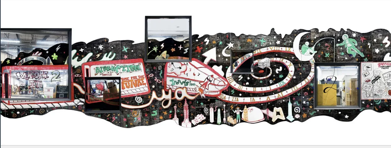 XR Mural — a sprawling illustrated panoramic mural